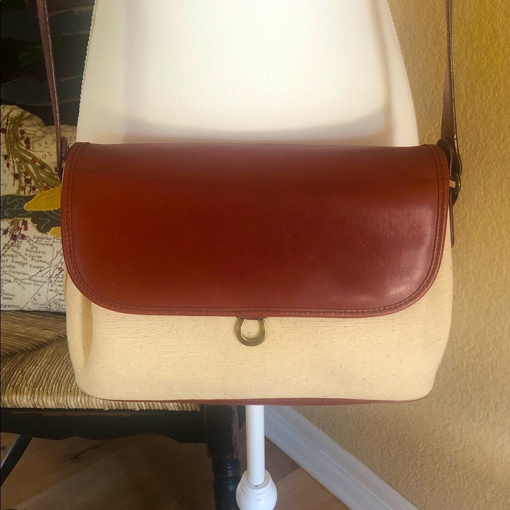 NWOT Etienne Aigner Leather and Canvas Crossover